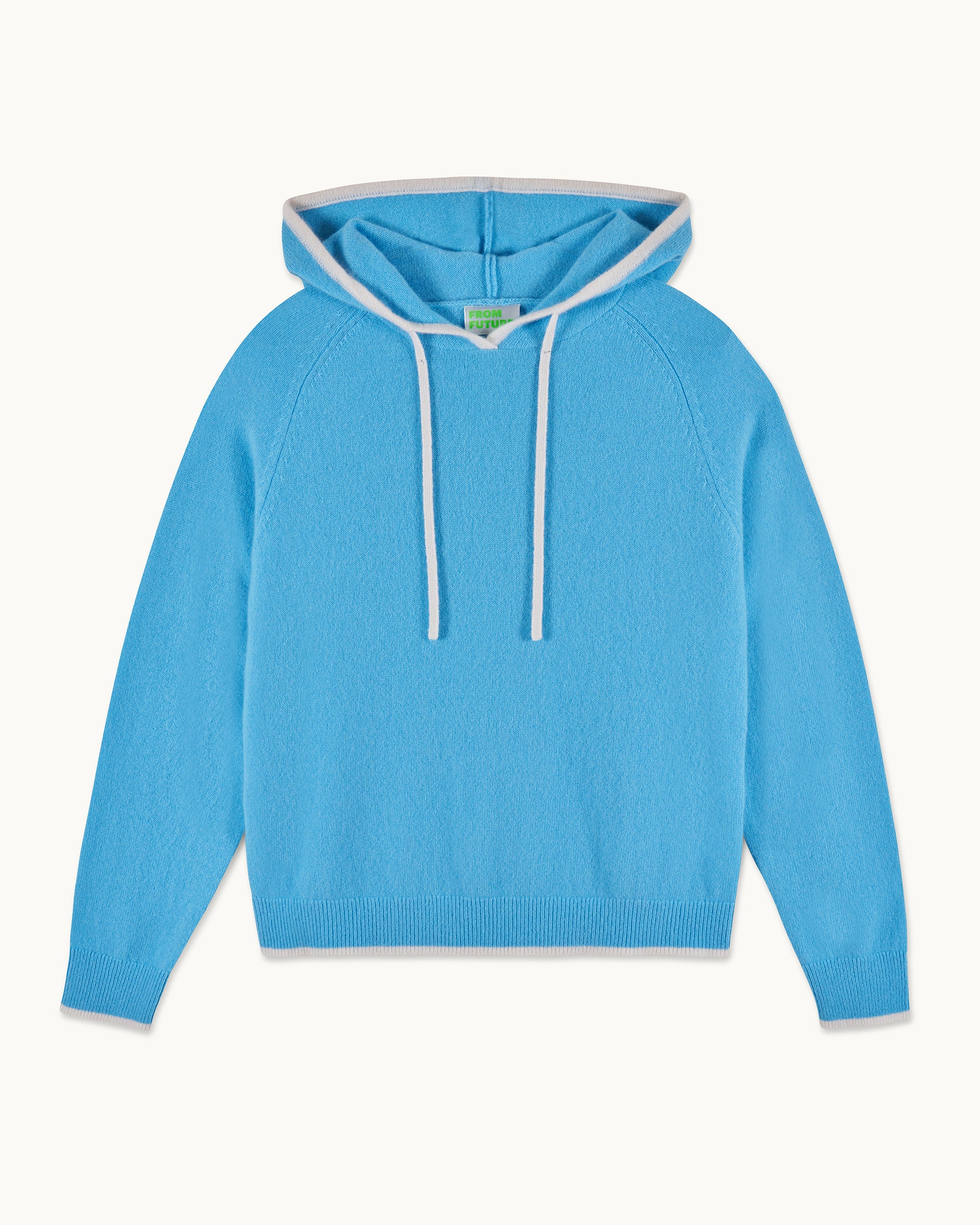 FANTASY BLUE / NEW / QTY : 23 / Pull Hoodie Oversize Liserés Contrastés - Fantasy Blue