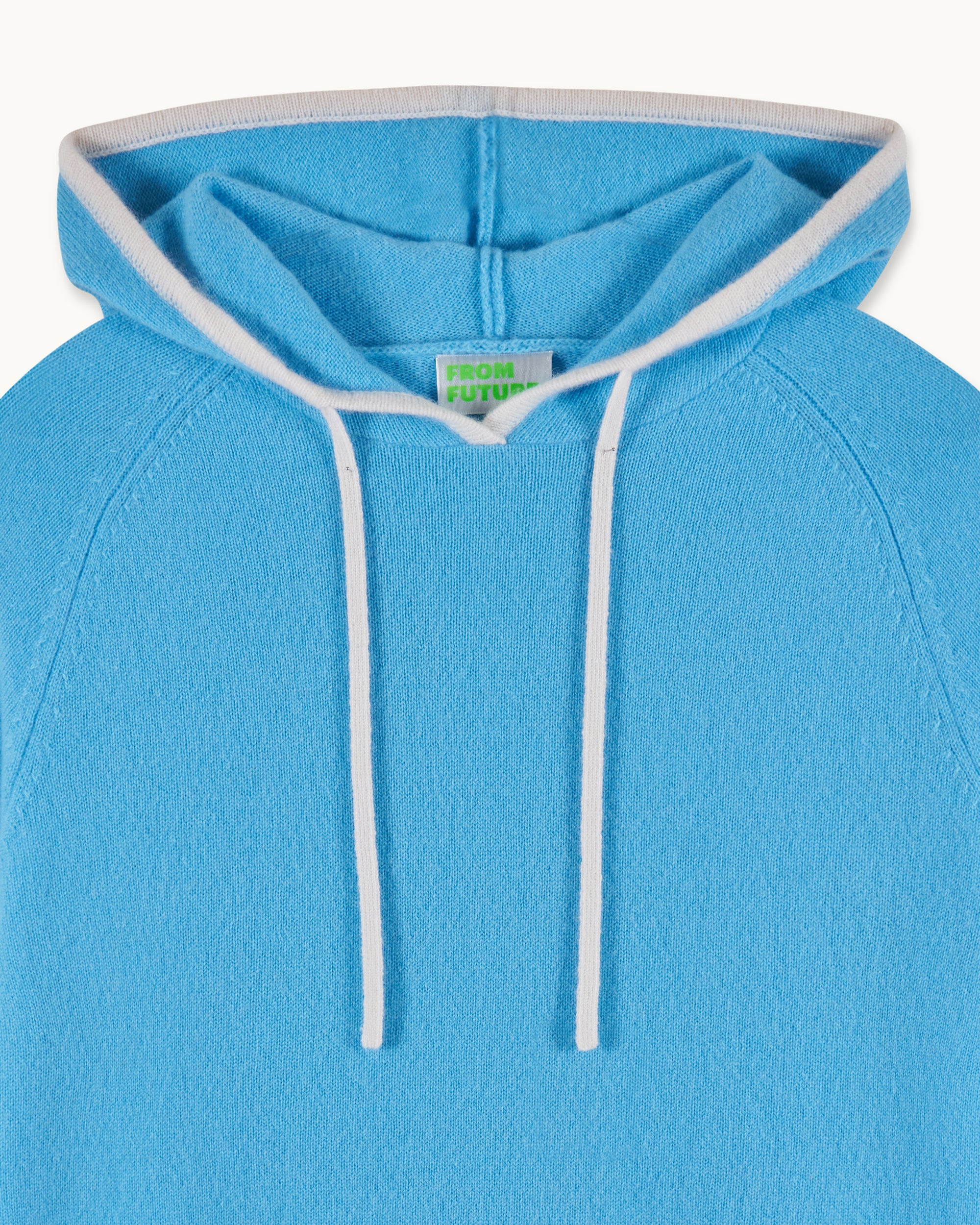 FANTASY BLUE / NEW / QTY : 23 / Pull Hoodie Oversize Liserés Contrastés - Fantasy Blue