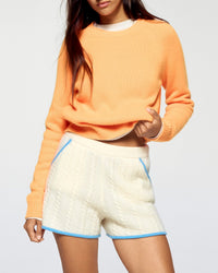 Pull à col rond en cachemire - Peachy Orange