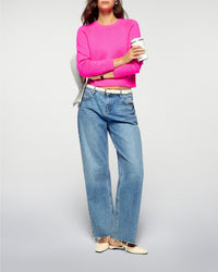Pull à col rond en cachemire - Cosmic Pink