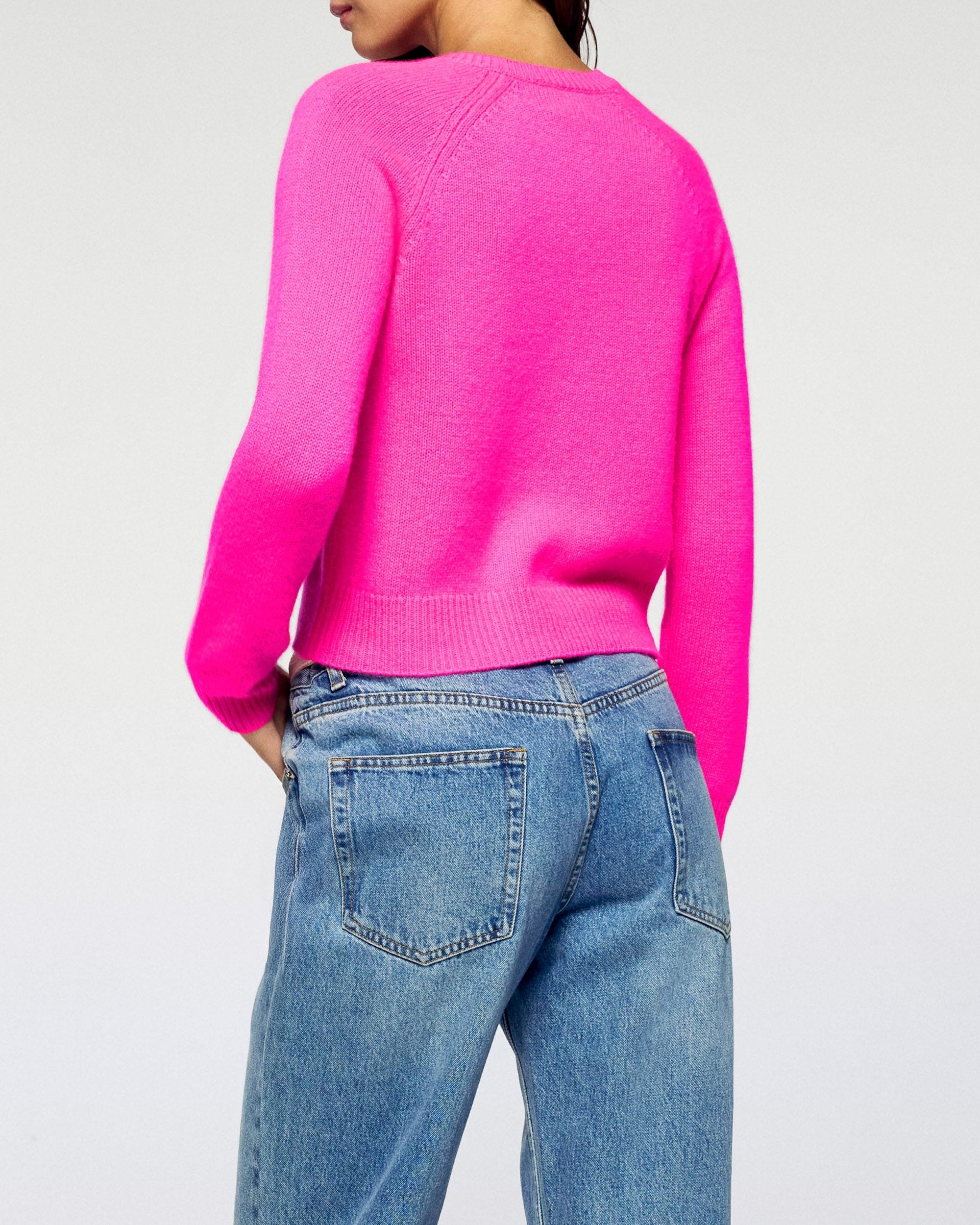 Pull à col rond en cachemire - Cosmic Pink