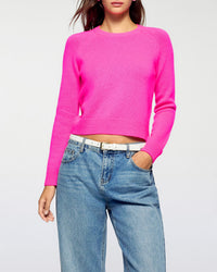Pull à col rond en cachemire - Cosmic Pink