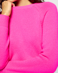 Pull à col rond en cachemire - Cosmic Pink