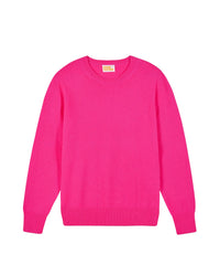 Pull à col rond en cachemire - Solar Pink