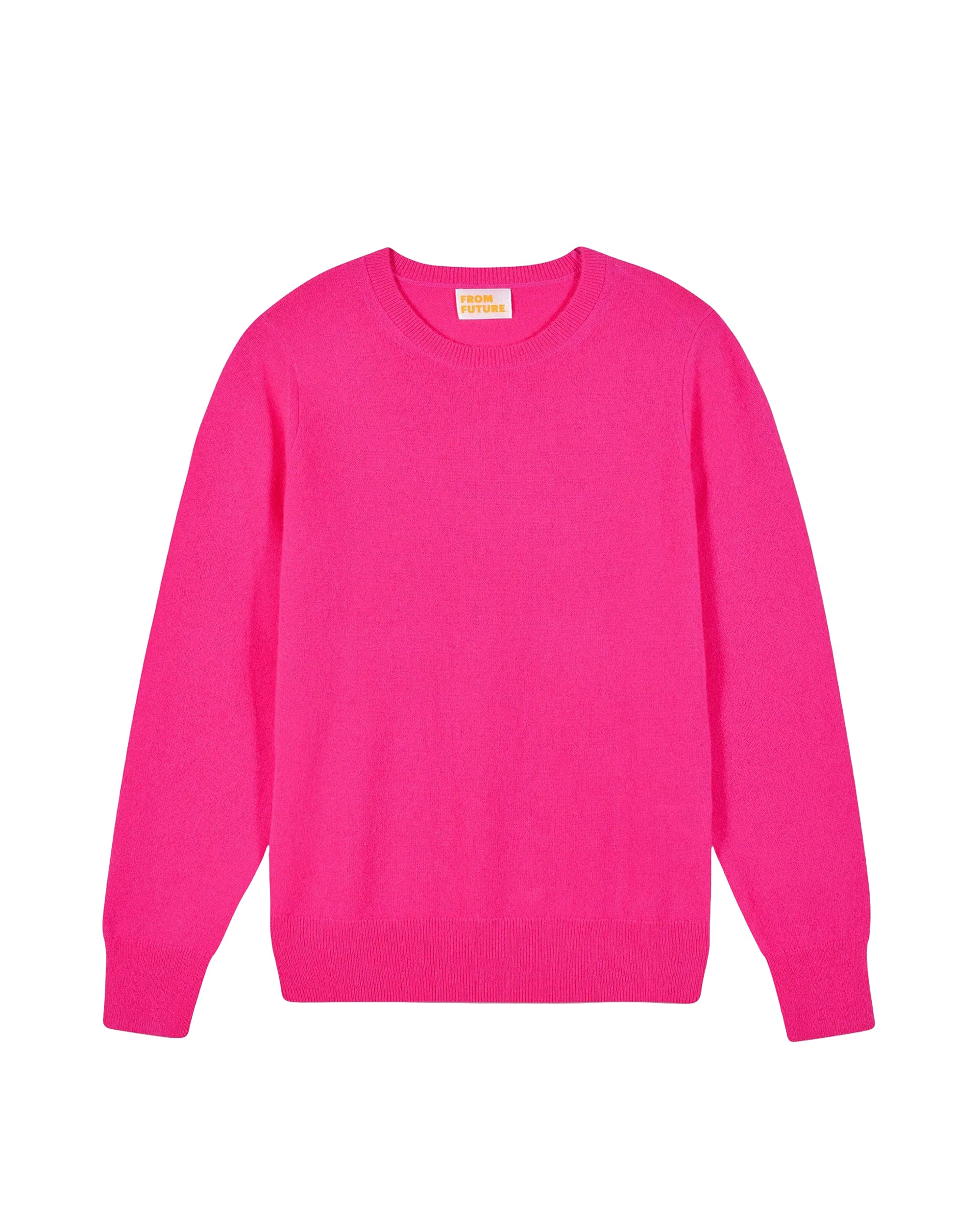 Pull à col rond en cachemire - Solar Pink