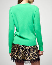 Pull à col rond en cachemire - Cosmic Green