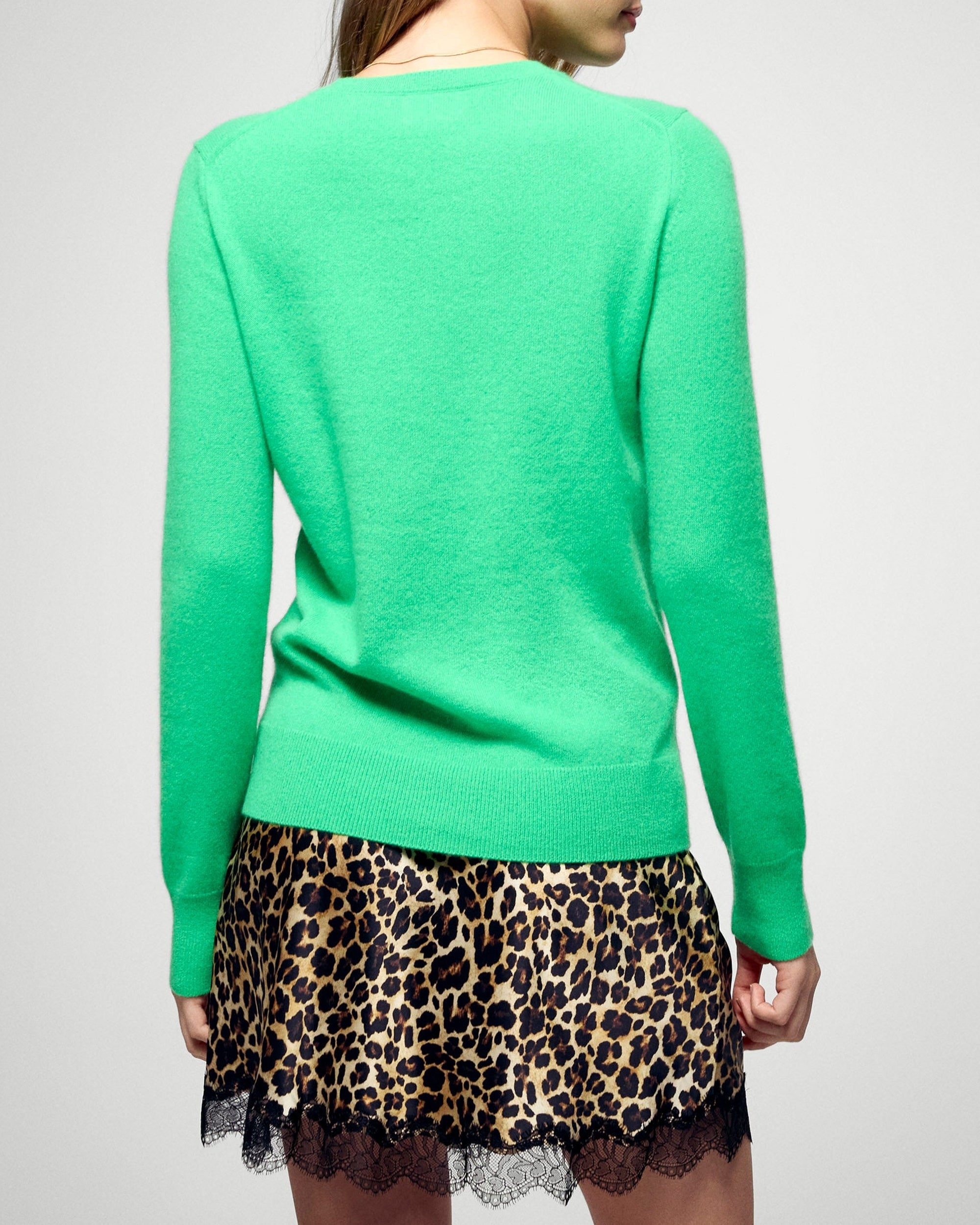 Pull à col rond en cachemire - Cosmic Green