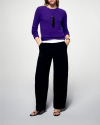 Pull à col rond en cachemire - Velvet Purple