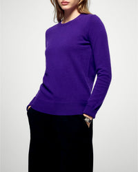 Pull à col rond en cachemire - Velvet Purple