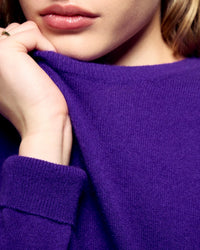 Pull à col rond en cachemire - Velvet Purple