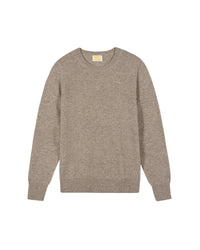 Pull à col rond en cachemire - Taupe Chiné