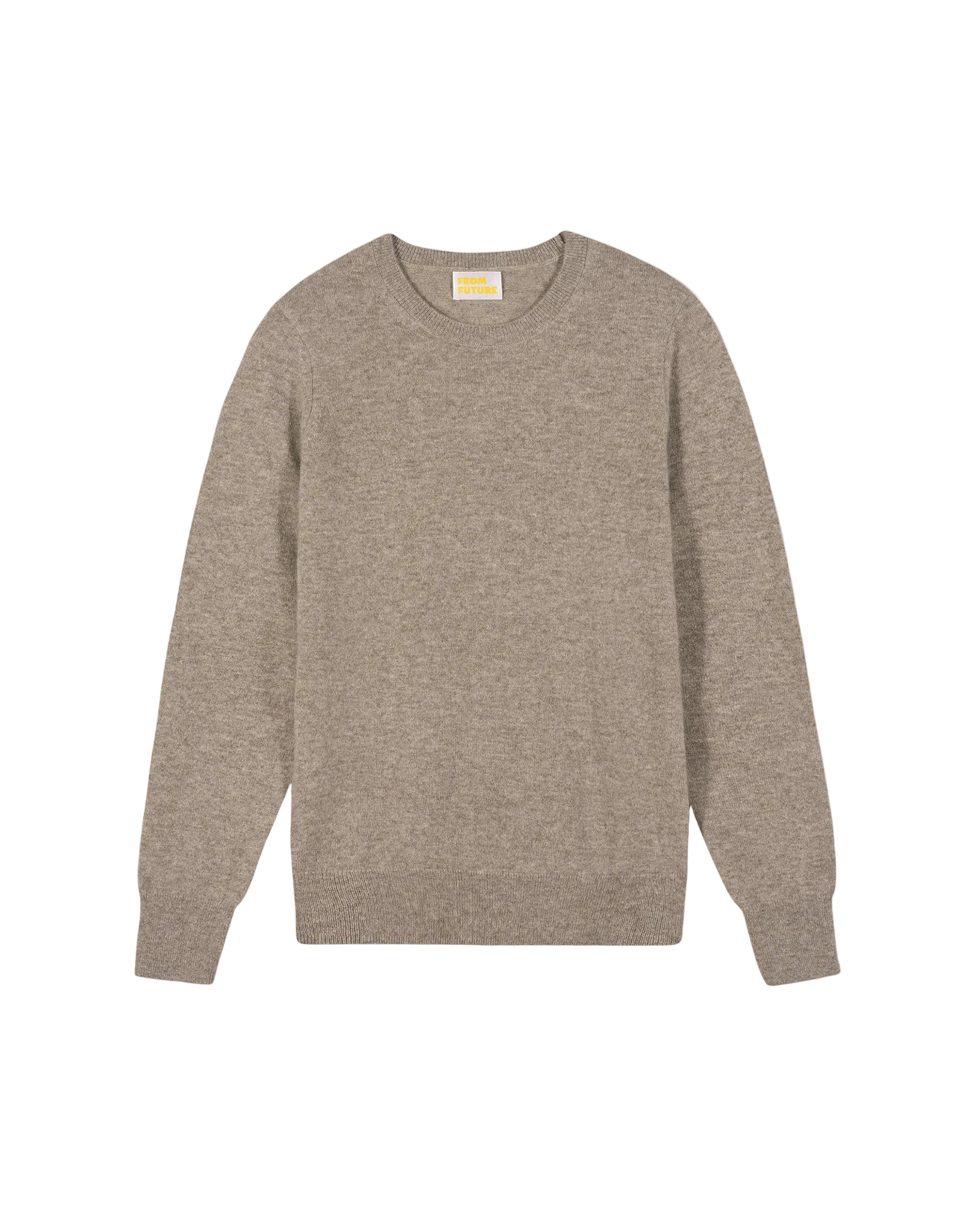 Pull à col rond en cachemire - Taupe Chiné