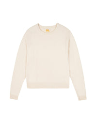 Pull à col rond et manches raglan en cachemire - Ecru