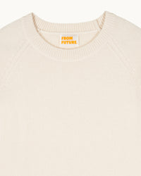 ECRU / NEW / QTY : 8 / Pull Col Rond Manches Raglan Light - Ecru