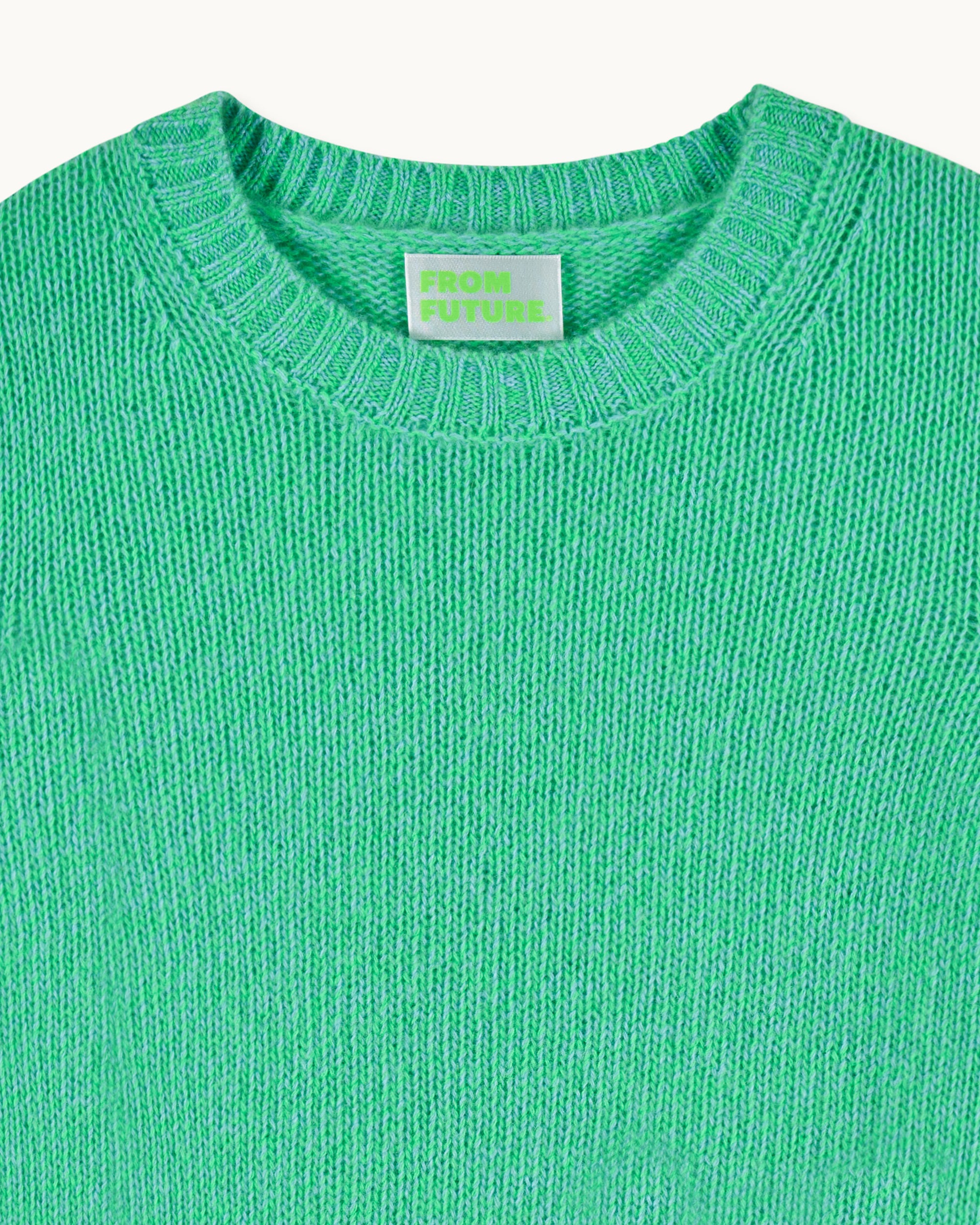 Pull à col rond en cachemire - Green Blue