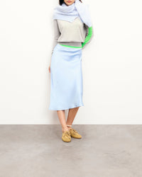 Pull à col rond en laine - Gris Chiné Clair