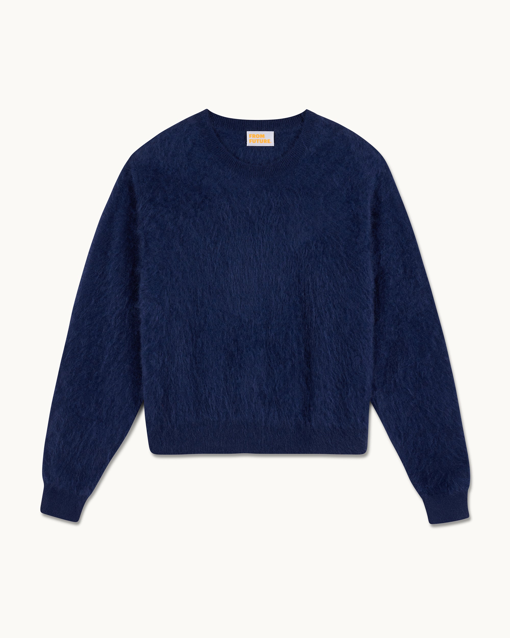 NAVY / NEW / QTY : 3 / Pull Col Rond Cachemire Brossé - Navy