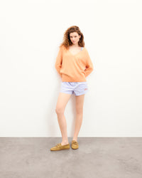 ELECTRIC ORANGE MOULINE / NEW / QTY : 16 / Pull Col V Oversize - Electric Orange Mouline