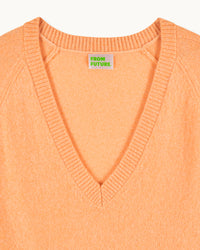 ELECTRIC ORANGE MOULINE / NEW / QTY : 16 / Pull Col V Oversize - Electric Orange Mouline
