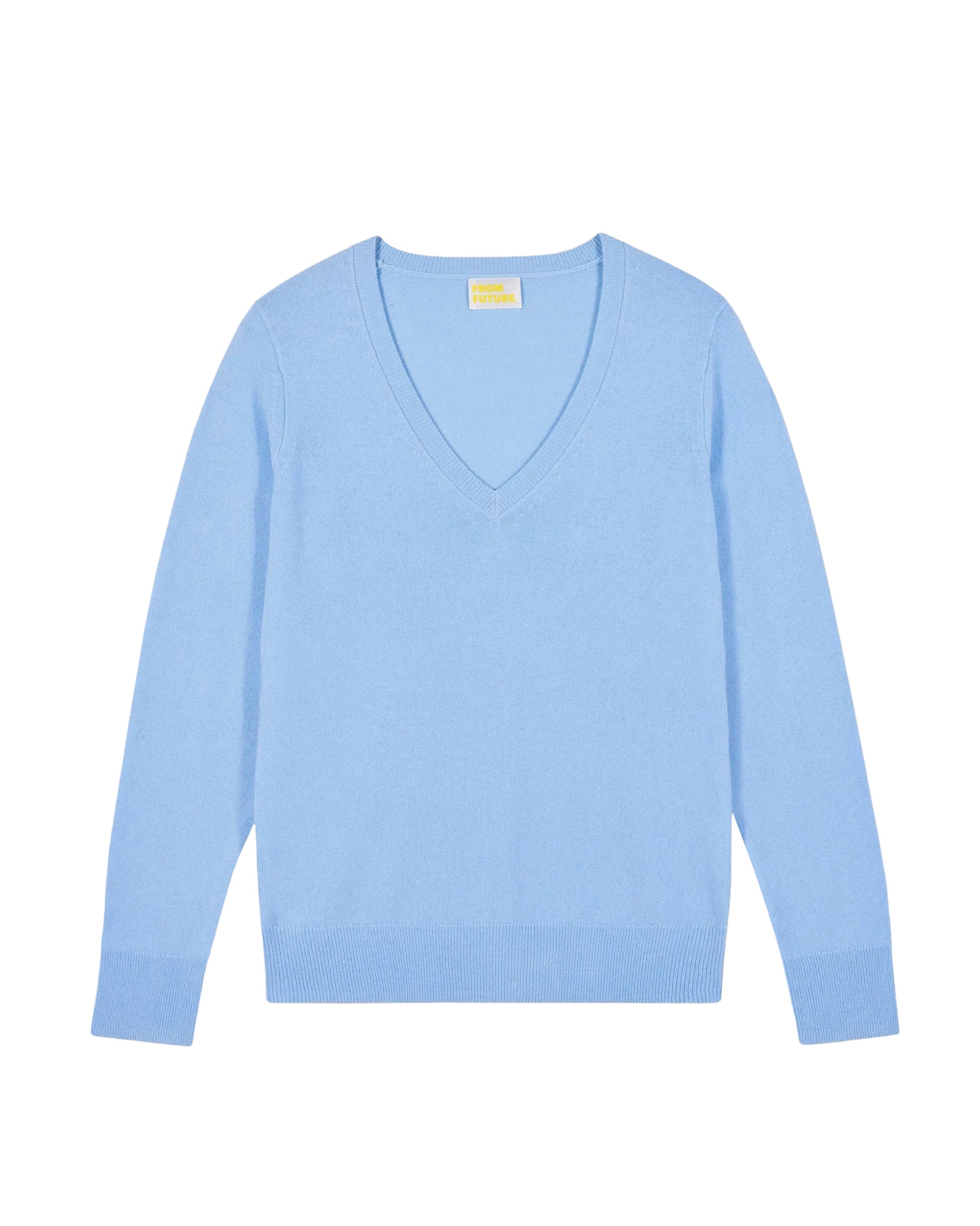 Pull à col V en cachemire - Mystic Blue
