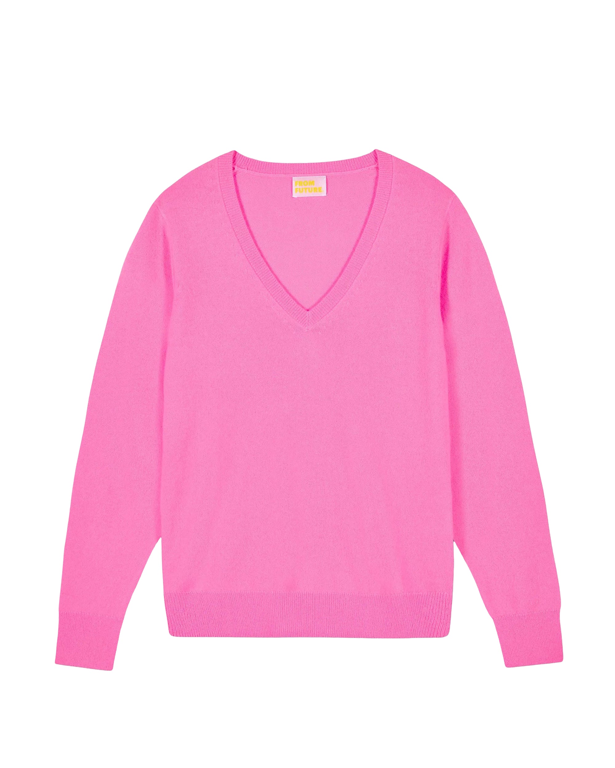Cashmere V-neck jumper - Fantasy Pink