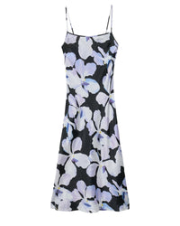Robe longue à bretelles Gisele en soie - Black Orchid