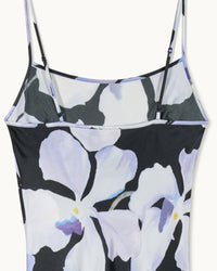 Robe longue à bretelles Gisele en soie - Black Orchid
