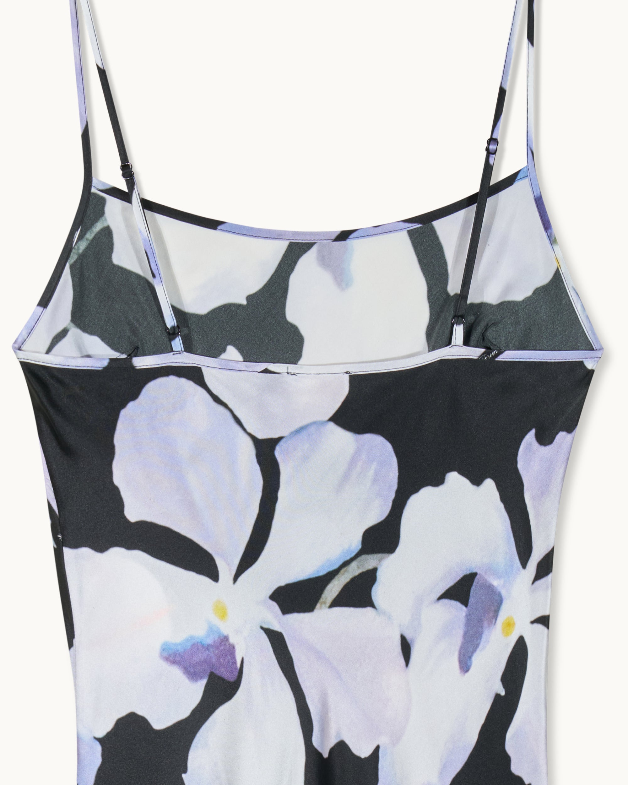 BLACK ORCHID / NEW / QTY : 22 / Robe Longue Bretelles Gisele - Black Orchid