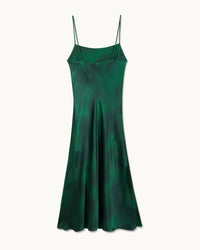 Robe longue à bretelles Gisele en soie - Blurry Garden