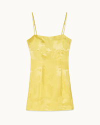 SUNSET YELLOW JACQUARD / NEW / QTY : 53 / Robe Courte Bretelles Billie - Sunset Yellow Jacquard