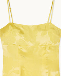 SUNSET YELLOW JACQUARD / NEW / QTY : 53 / Robe Courte Bretelles Billie - Sunset Yellow Jacquard