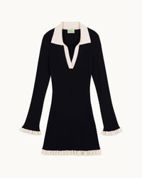 NOIR / NEW / QTY : 4 / Robe Courte Manches Longues - Noir