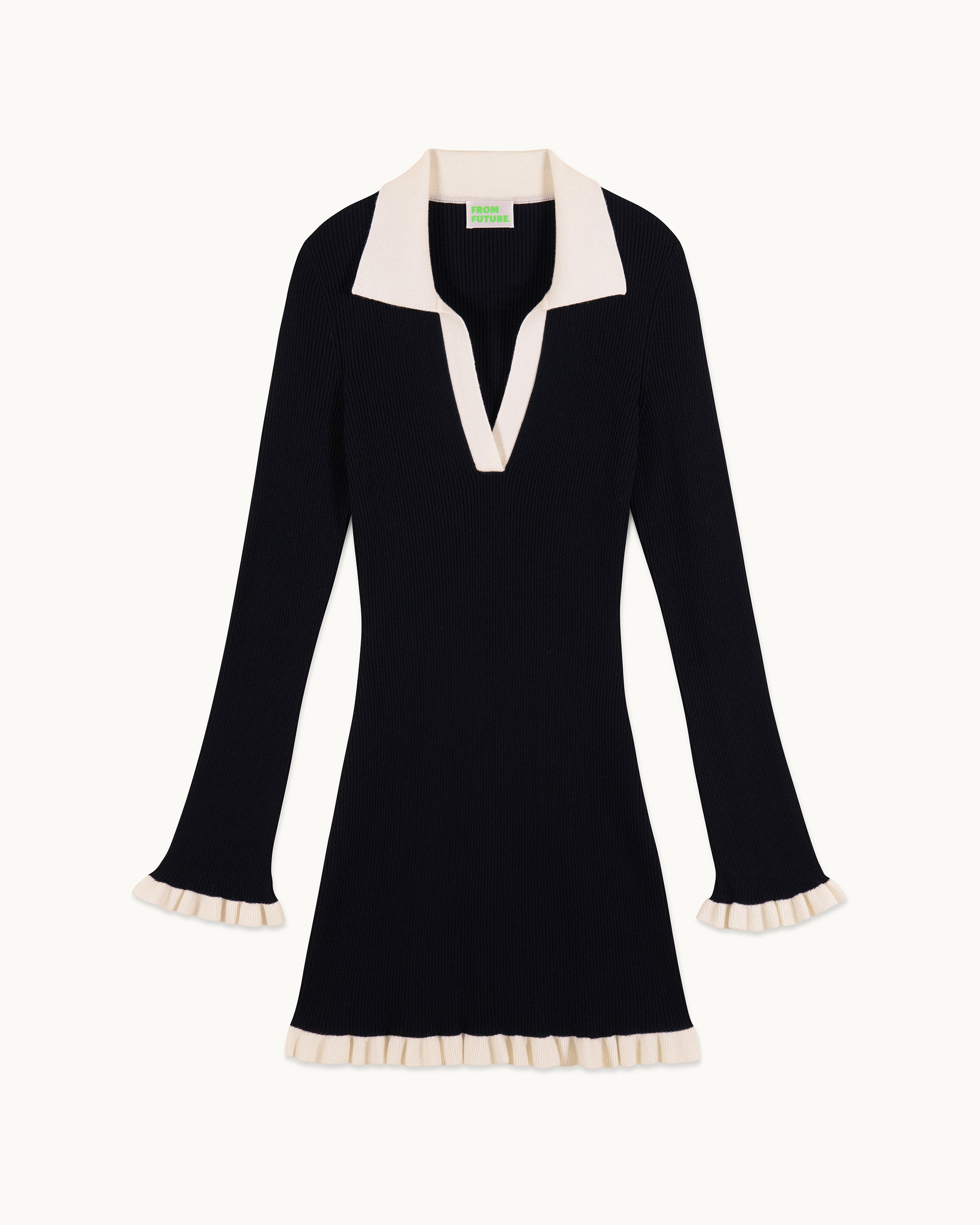 NOIR / NEW / QTY : 4 / Robe Courte Manches Longues - Noir