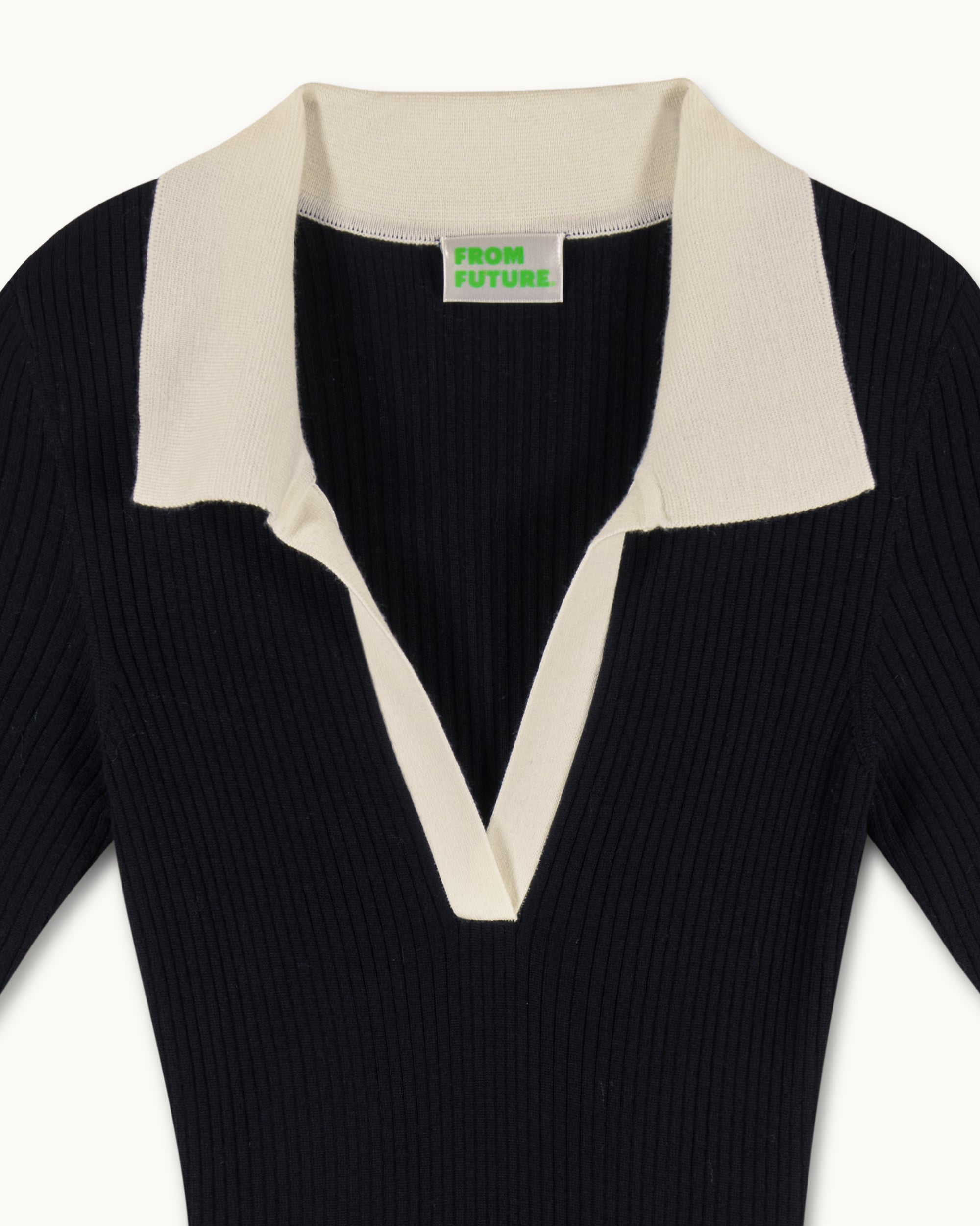 Robe longue en laine - Noir