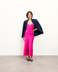 TROPICAL RASPBERRY / NEW / QTY : 31 / Robe Longue Bretelles Giulia - Tropical Raspberry