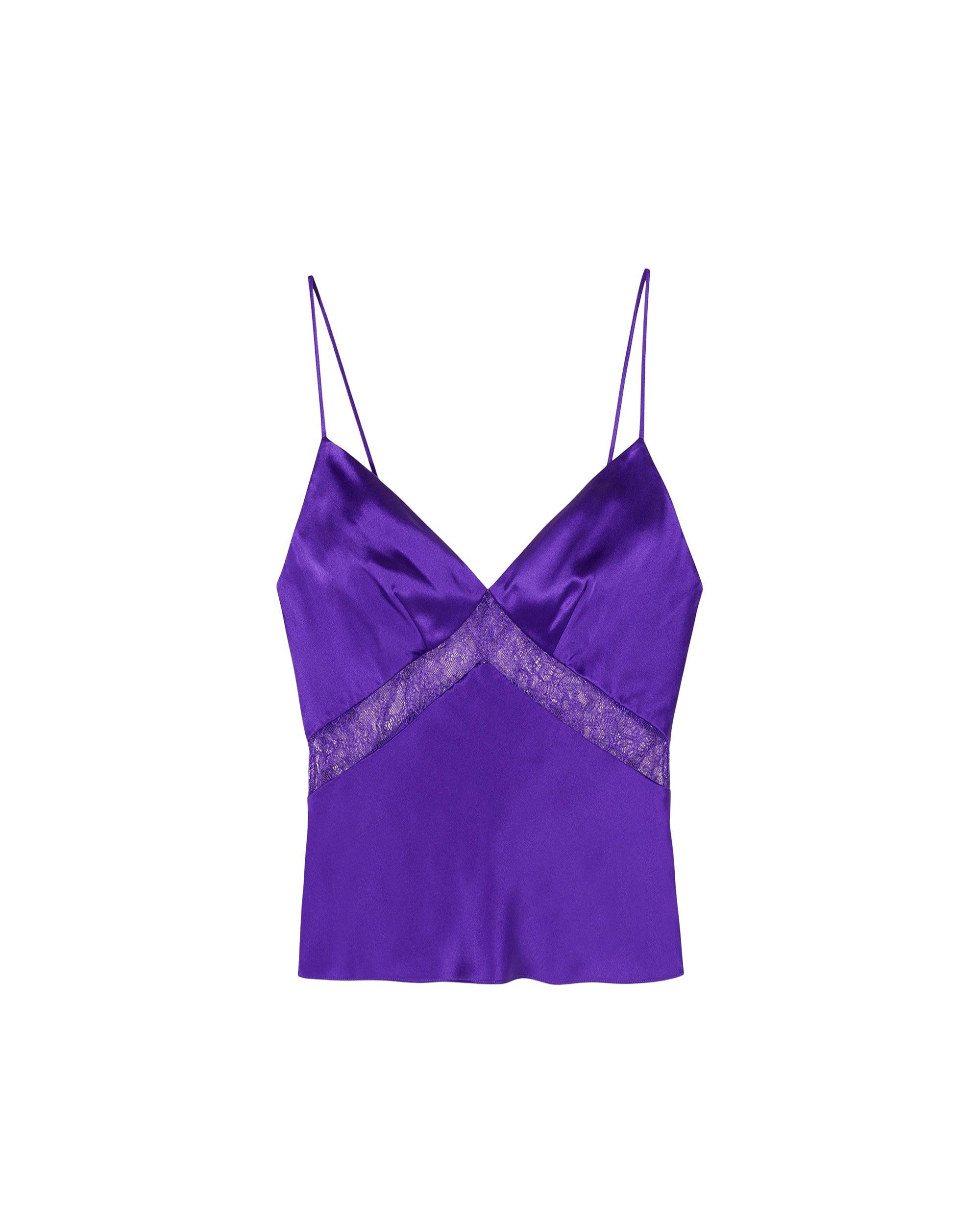 Dallia silk strapless top - Midnight Purple