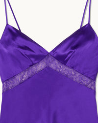 Dallia silk strapless top - Midnight Purple