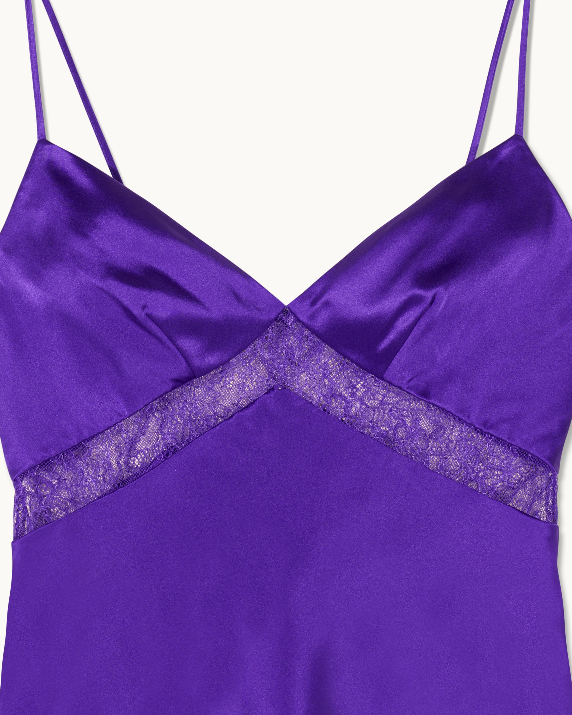 Dallia silk strapless top - Midnight Purple