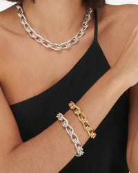 Linc silver chain necklace - Silver