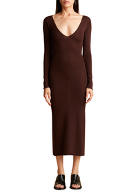 Petra dress in wool - Chocolate