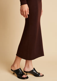 Petra dress in wool - Chocolate