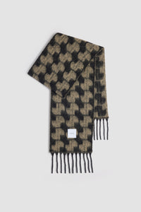 Écharpe JP en mélange de baby alpaga - Noir et Marron Châtaigne