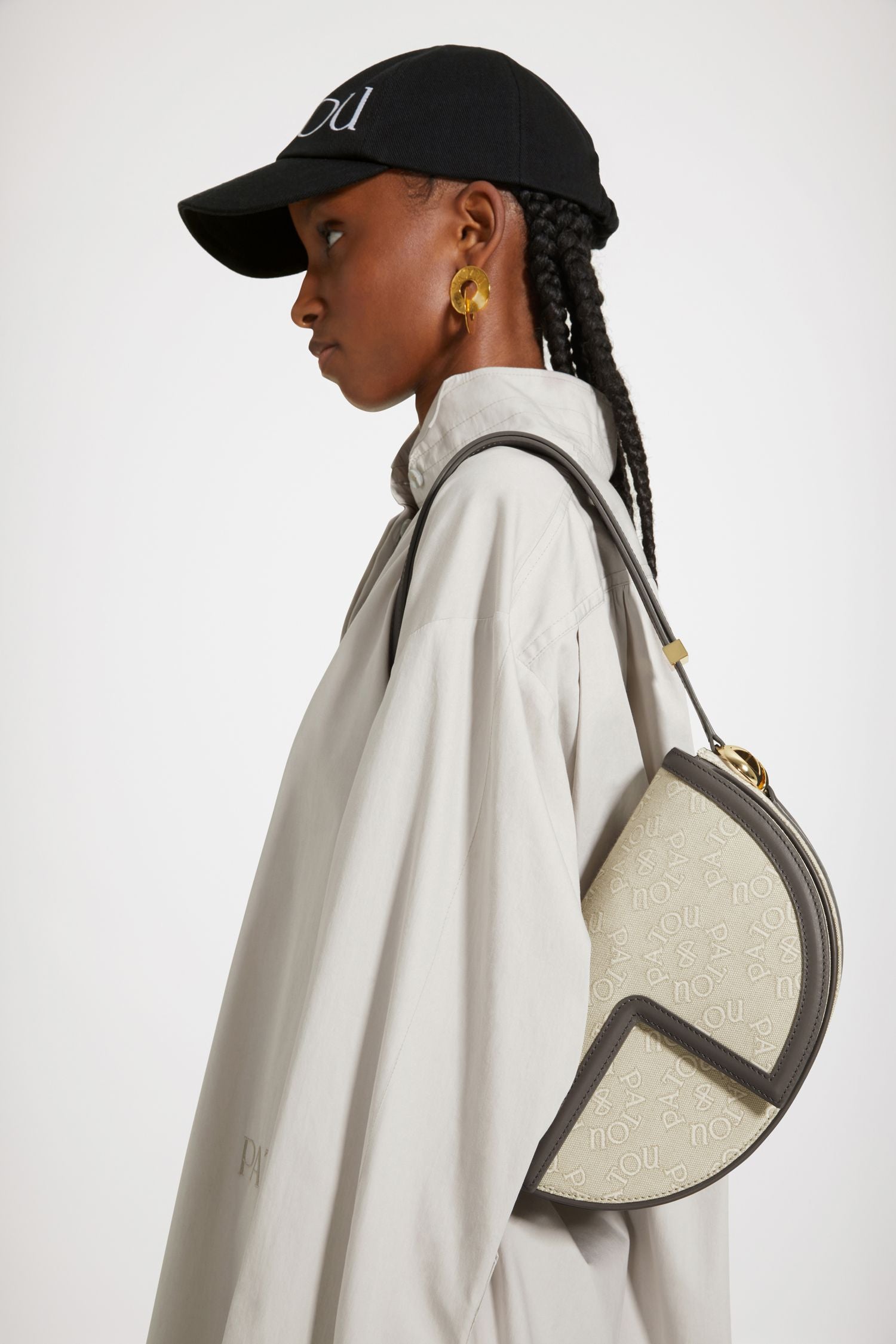 Le Patou en jacquard de coton bio et cuir - Medallion