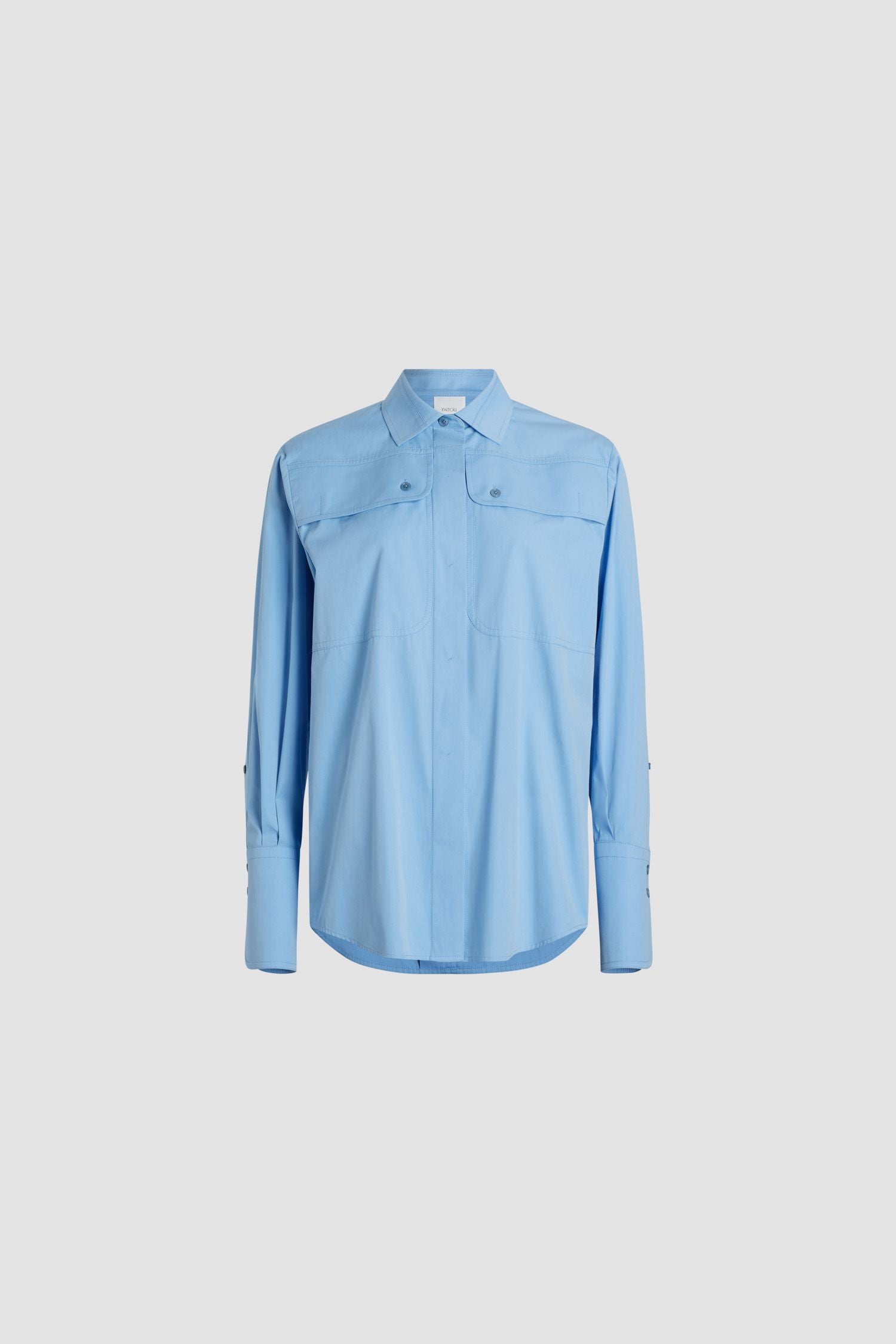 Chemise safari en coton bio - Bleu Ciel
