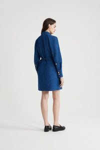 Robe courte en denim bio - Bleu Délavé