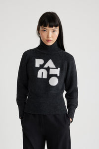 Pull Patou Art Déco en laine et cachemire éco-responsable - Gris Tempête
