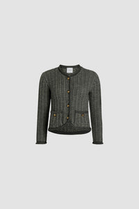 Veste ajustée en mélange d'alpaga et laine bio - Gris Graphite