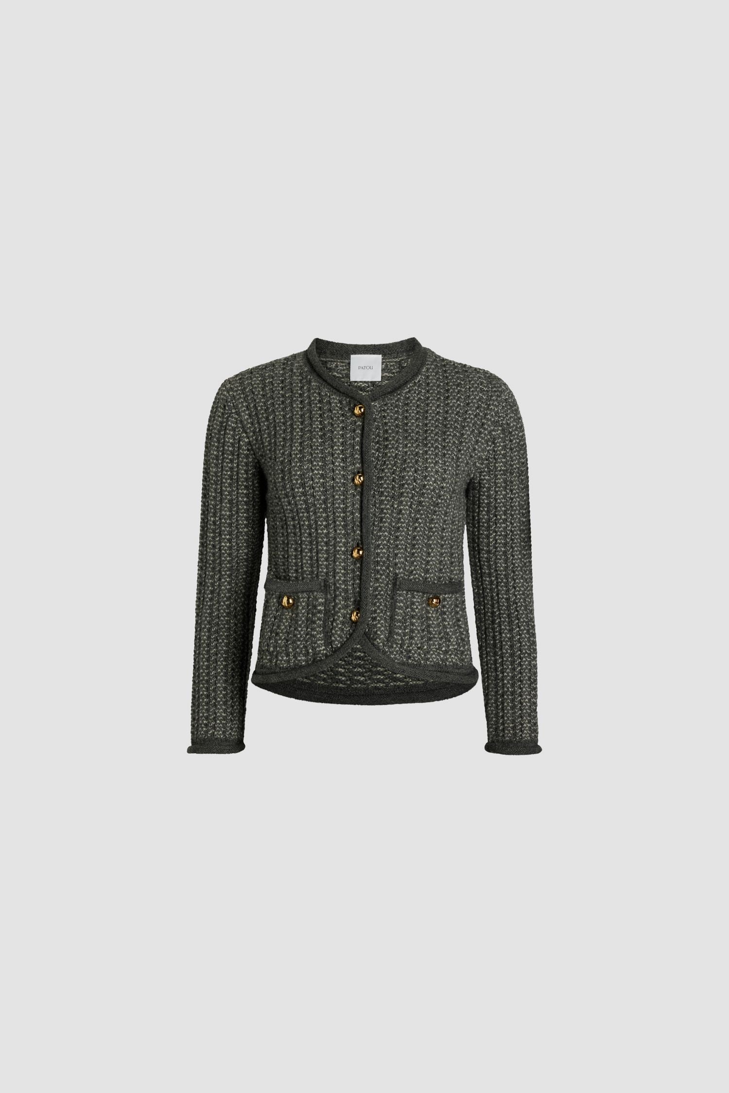 Veste ajustée en mélange d'alpaga et laine bio - Gris Graphite