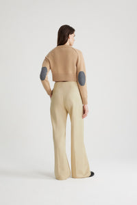 Cardigan court en laine et cachemire éco-responsable - Beige Biscuit