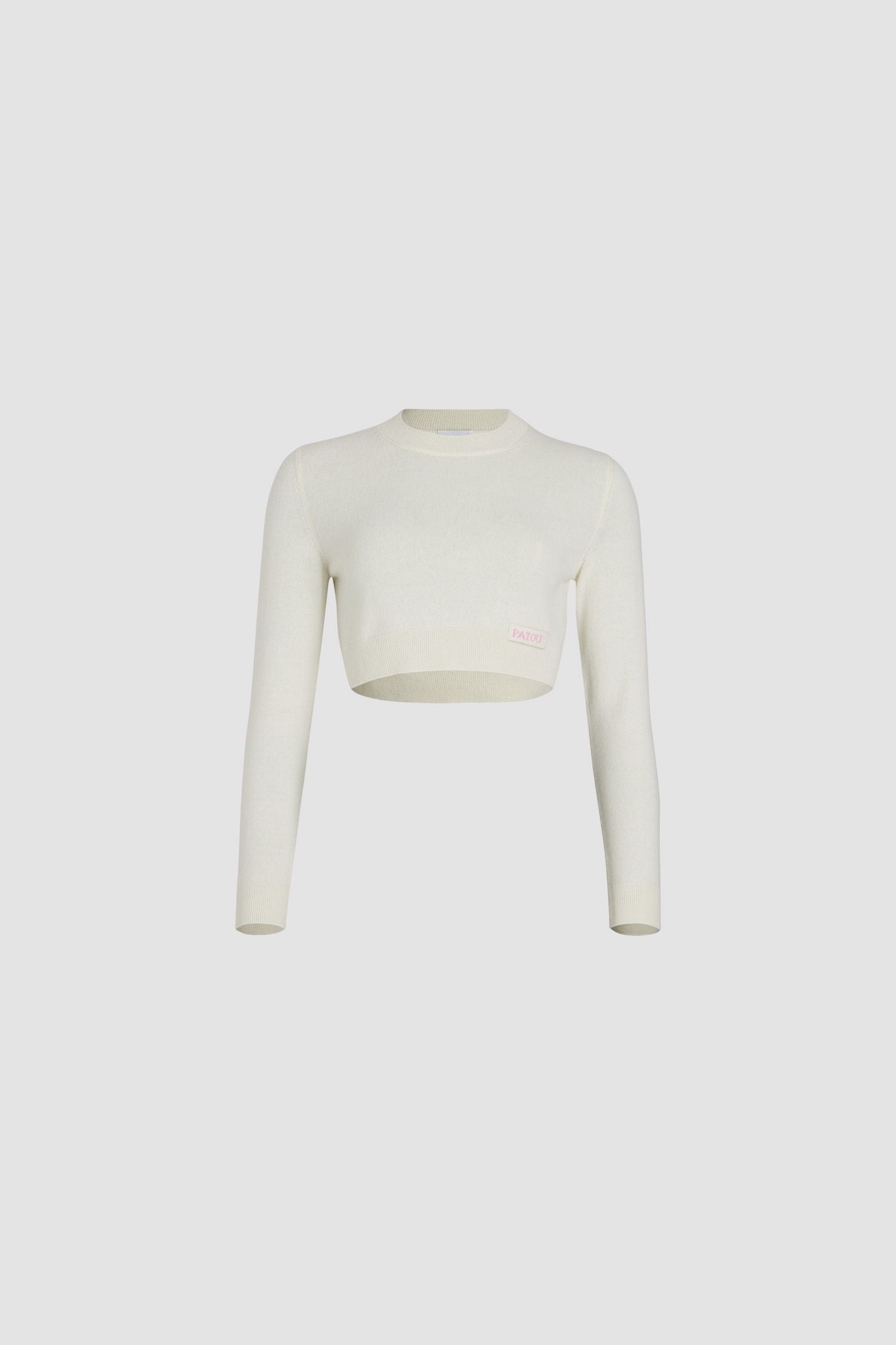 Pull court en laine et cachemire éco-responsable - Blanc